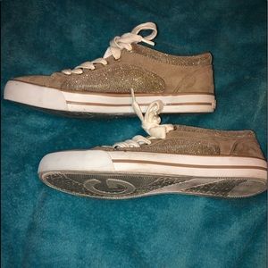 G By Guess Gold Glittery Shoes